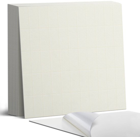 Coloray Plaktegels - Modieuze verticale tegels Portugese Tegels - 30 cm x 30 cm - Romig Plaktegels - 9 stuks - Vierkant PVC Tegels - Plaktegels Keuken - Zelfklevende Vloertegels - Vinyl Tegels Zelfklevend - Zelfklevende Tegels