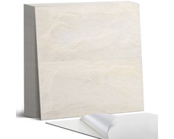 Coloray Plaktegels - Natuursteen textuur Portugese Tegels - 30 cm x 30 cm - Romig Plaktegels - 9 stuks - Vierkant PVC Tegels - Plaktegels Keuken - Zelfklevende Vloertegels - Vinyl Tegels Zelfklevend - Zelfklevende Tegels