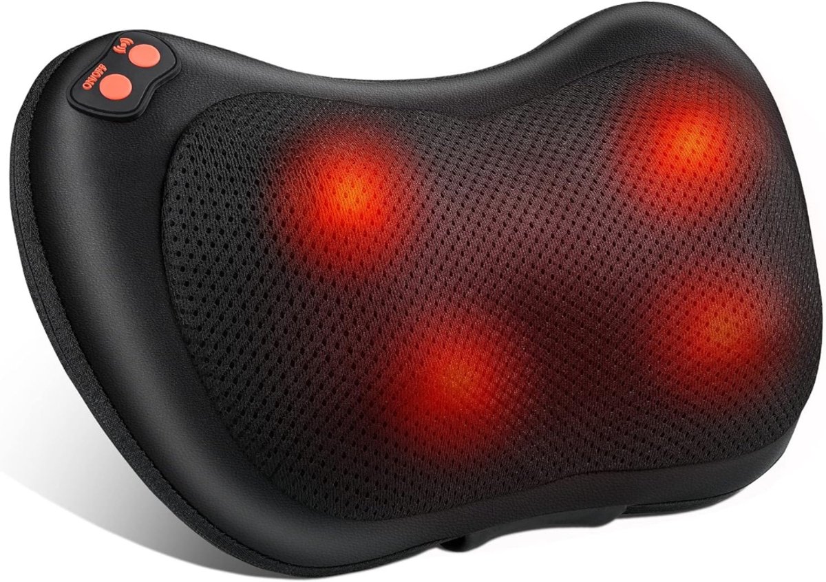 White-Label® Nekmassage Apparaat - Massagekussen - Massage Apparaat - Zwart