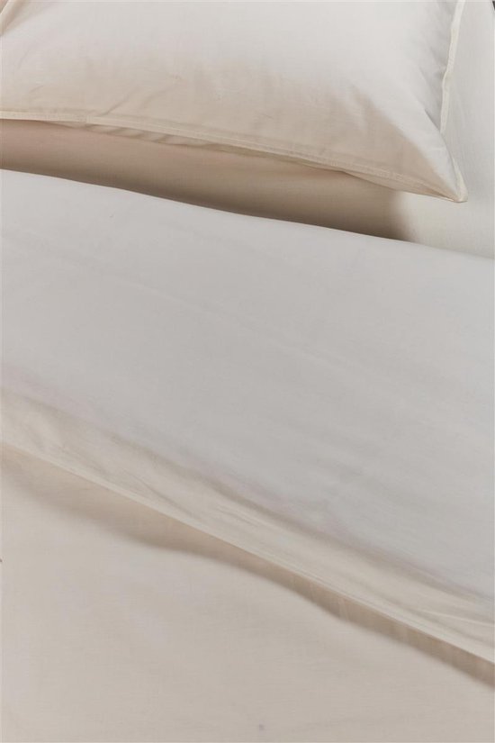 Ambiante Cotton Uni dekbedovertrek - Tweepersoons - 200x200/220 - Zand van Ambiante — afbeelding 4