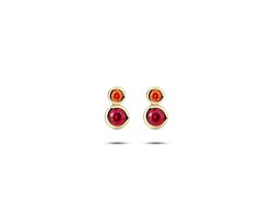 Gisser Jewels E1003YOF Dames Oorstekers Zirkonia 10x6mm Goudkleurig