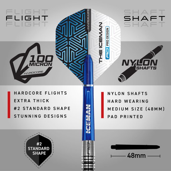 Red Dragon Gerwyn Price Iceman Champions Series 90% Dartshopper Exclusives - Dartpijlen van Red Dragon — afbeelding 4