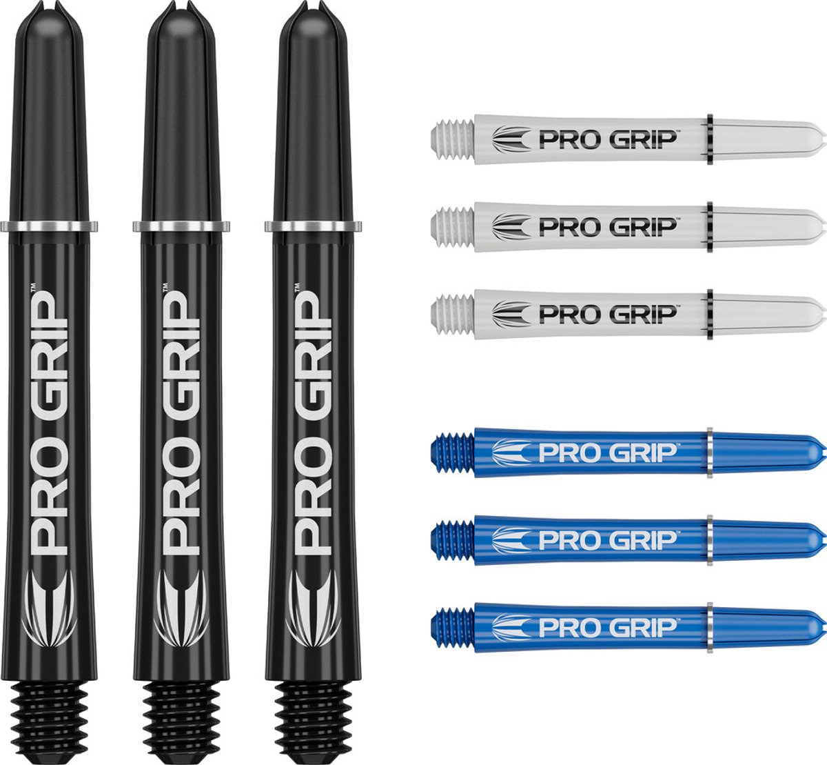 Target Pro Grip 3 Set Black White Blue - Dart Shafts