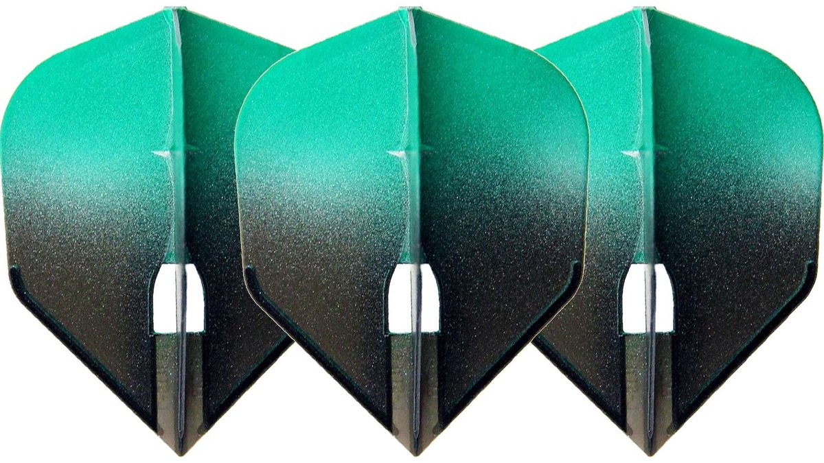 L-Style Champagne L3 Shape 2-Tone BK×Green - Dart Flights