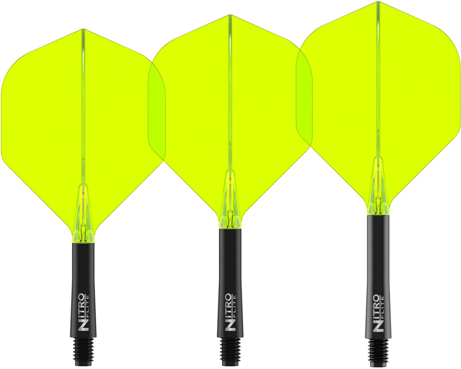 Red Dragon Nitro Flite System Black Yellow NO2 - Dart Flights
