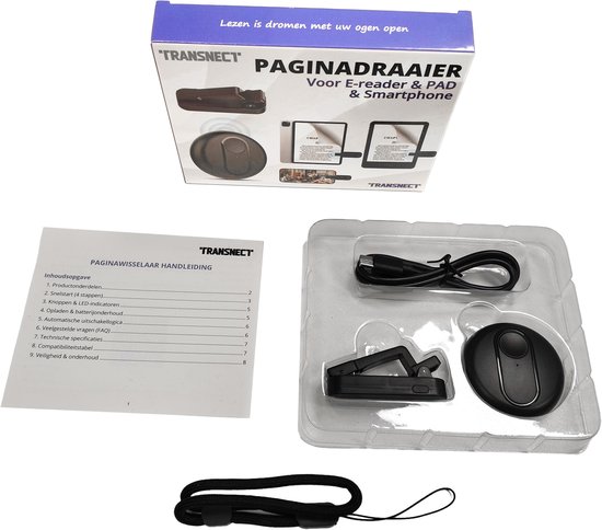 TRANSNECT - E-Reader Draadloze paginadraaier op afstand - afstandsbediening - accessoires - bladzijde omslaan - remote - Kobo/Kindle/tablets - bladomslag - voor iPad - iPhone - Smartphone - Tablets van Merkloos — afbeelding 4