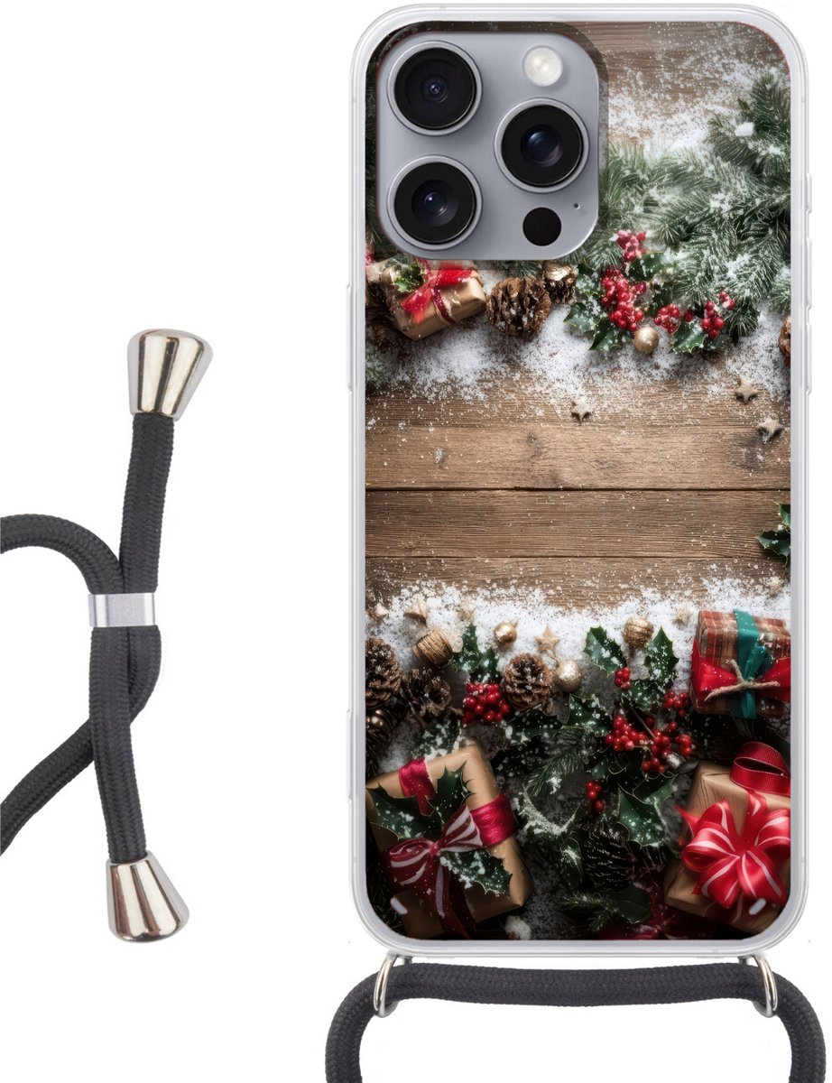 Kerstdecoratie - Geschenken - Hout - Veelkleurig