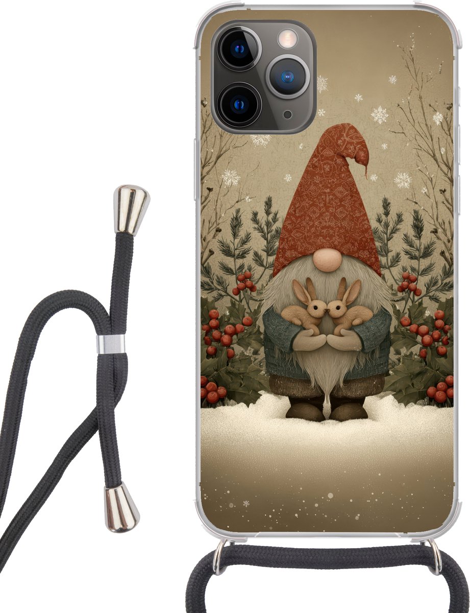 Kerstgnome - Konijntjes - Kleurrijk