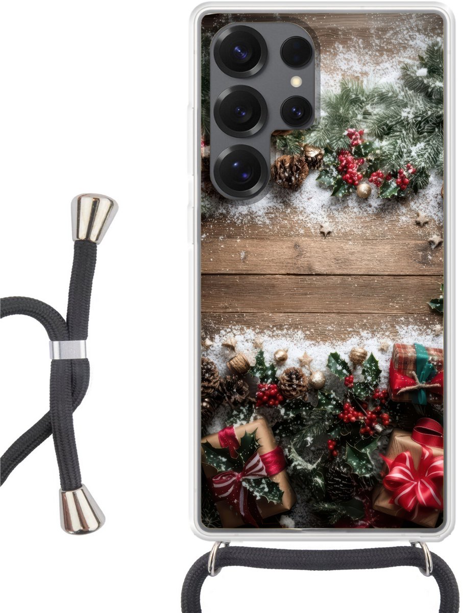 Kerstdecoratie - Geschenken - Hout - Veelkleurig