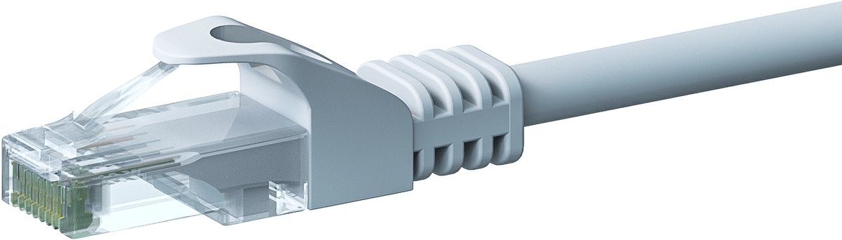 Danicom CAT6 UTP patchkabel - 0,25 meter wit - CCA - netwerkkabel - internetkabel - UTP kabel - RJ45 - 1000 mbit/s