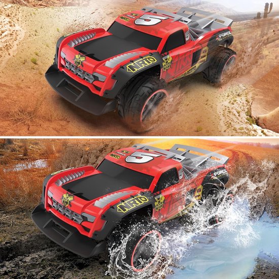 Nikko RC 10421 Hercules, op afstand bestuurde RC-auto, offroad-voertuig met 6 wielen, 360° rotaties, super rijgevoel, 15 km/u, 30 cm, 2,4 GHz afstandsbediening, 40 m bereik, voor kinderen vanaf 6