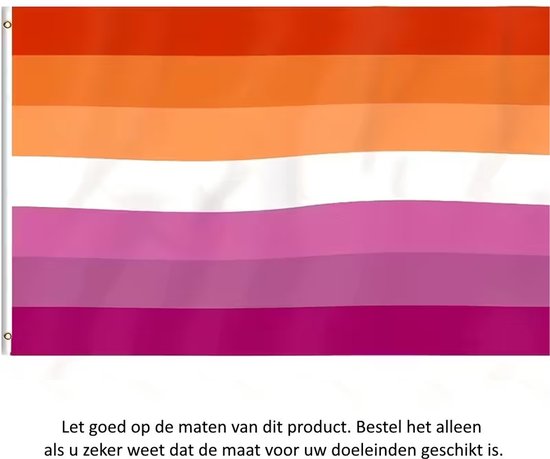 Drapeau lesbien 150x90CM - LGBT - Pride - Drapeau arc-en-ciel - Drapeau lesbien - Polyester