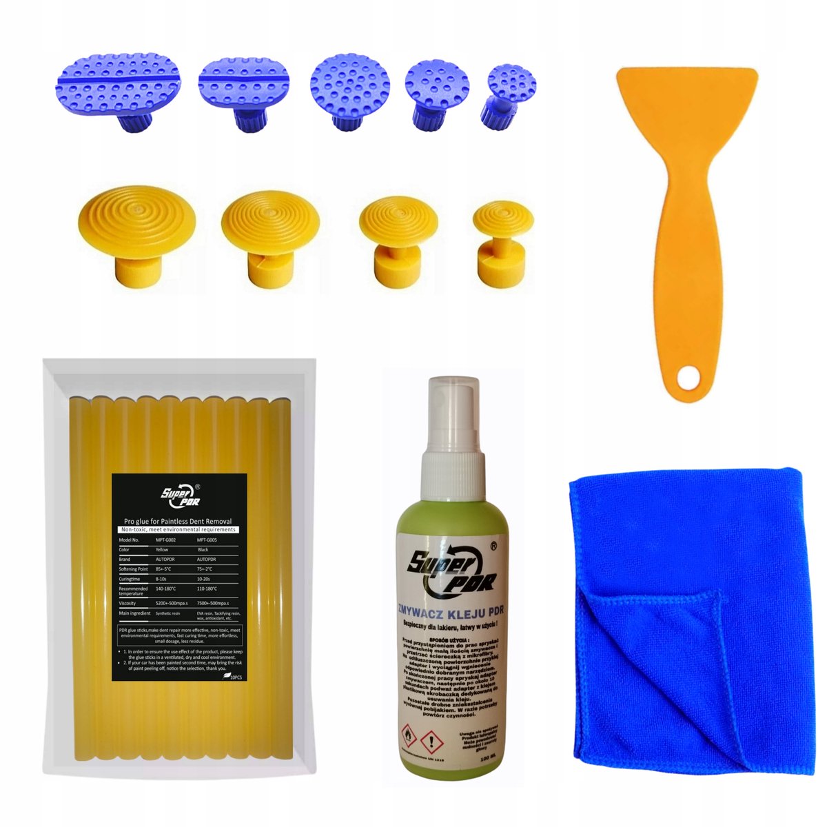 PDR Kit: Lijm, Reiniger & PDR Paddles voor Deukreparatie