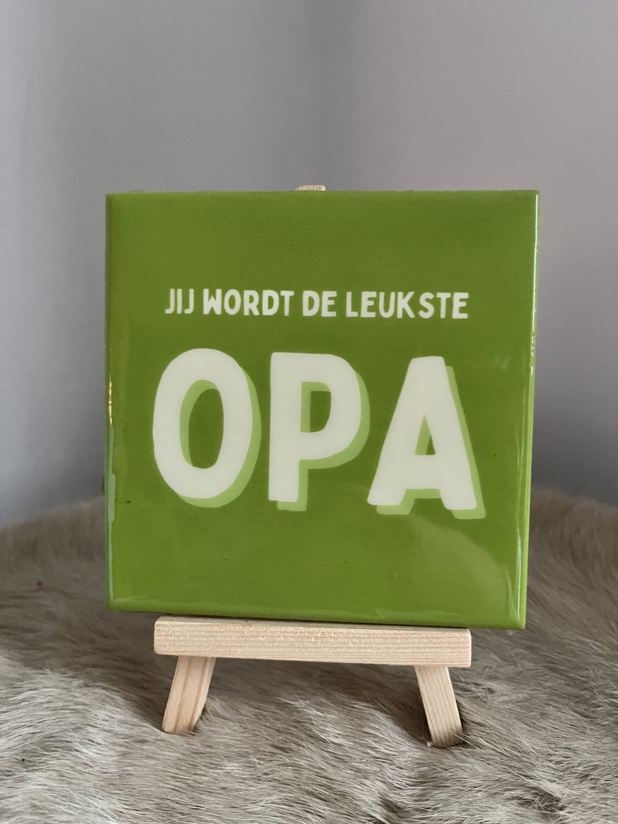 Tegeltje "Jij wordt de leukste opa" | Viva Femme | Tegeltjes met tekst
