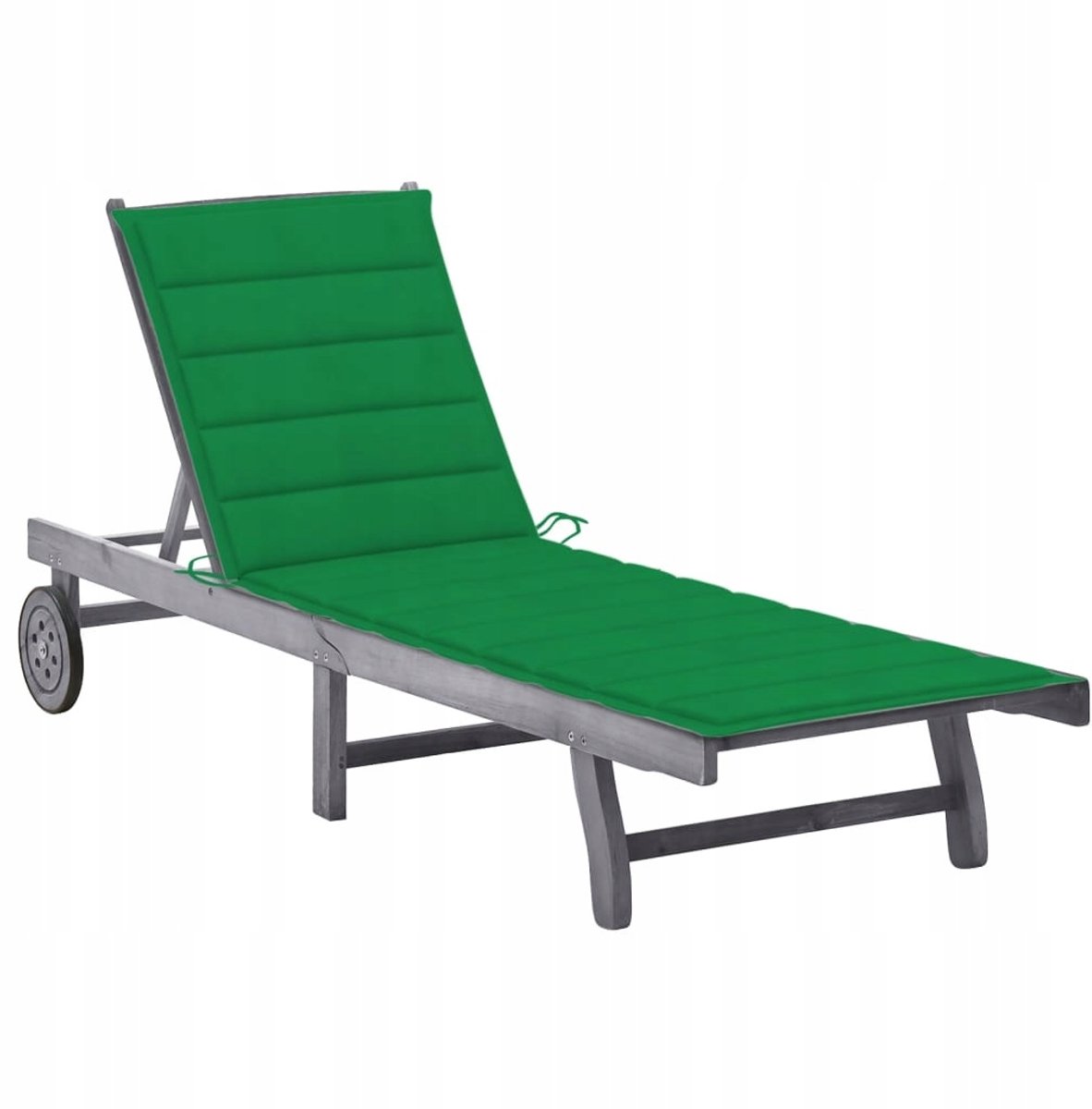 Houten ligstoel met kussen voor tuin, terras en balkon