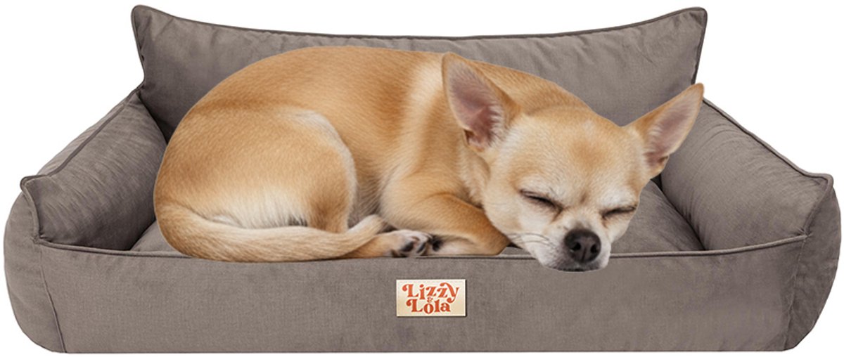 Lizzy & Lola – Hondenbed - Hondenmand - Puffy S - Taupe – 65 x 50 cm