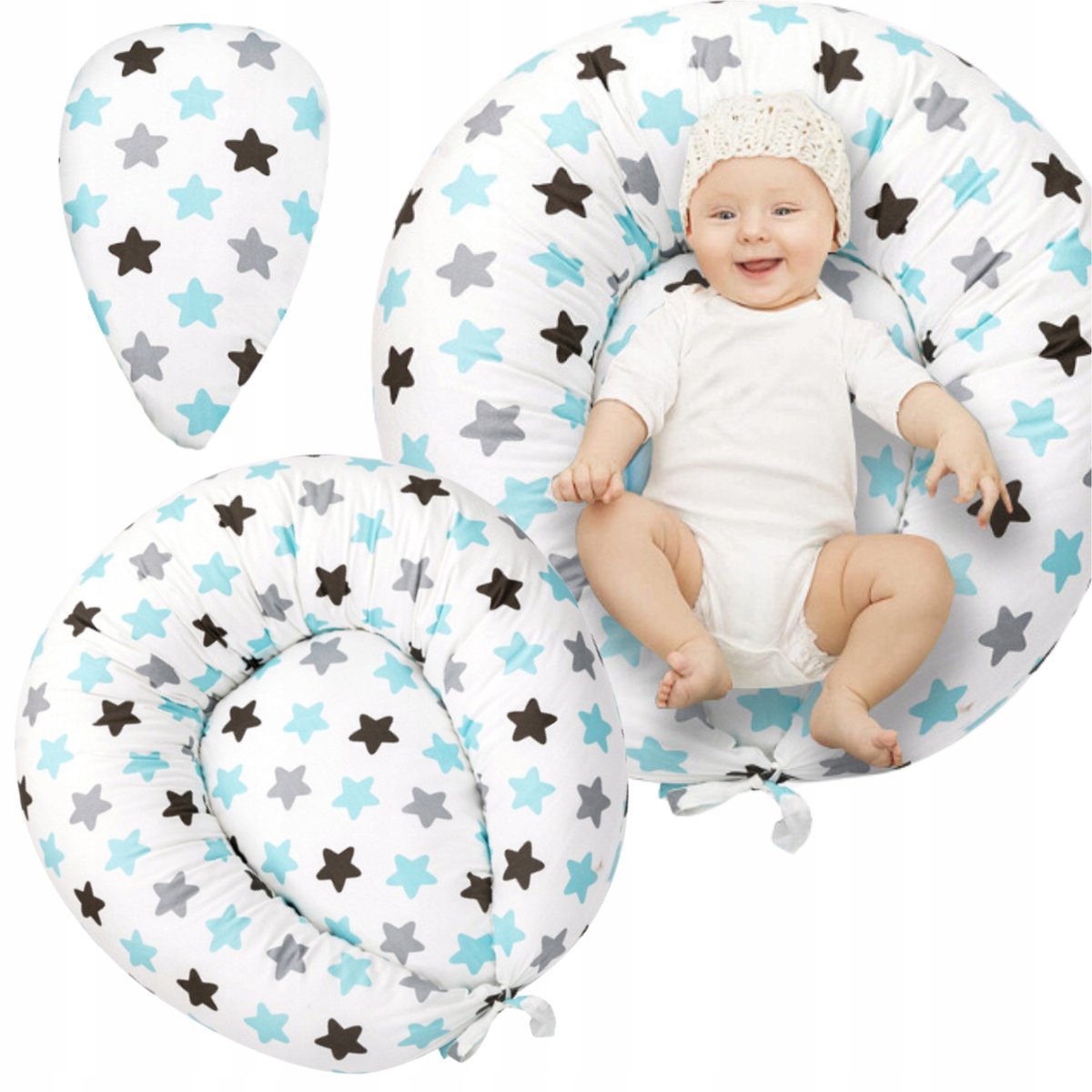 Baby Nestje Sterren Wit - Comfort & Veilige Slaap voor Baby's