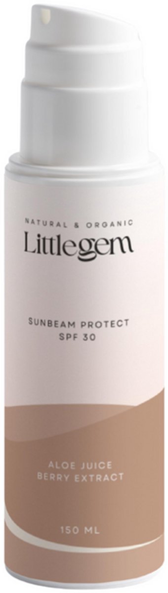Natuurlijke SPF30 zonnebrandcreme voor gezicht & lichaam, geen witte waas, voor het hele gezin - Sunbeam protect SPF 30