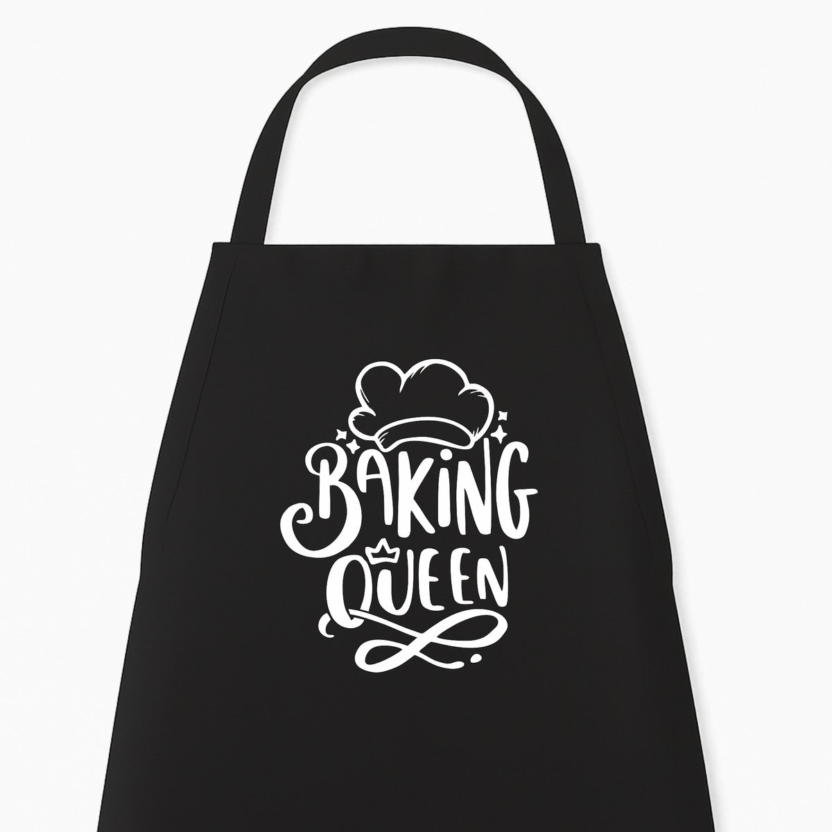 Keukenschort "Baking Queen" | Kerstcadeau & Sinterklaas Cadeau Vrouw | Zwart