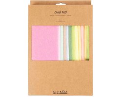 Creativ Company Hobbyvilt – Knutselvilt – A4 – 2 mm – 10 Vellen – Pastelkleuren