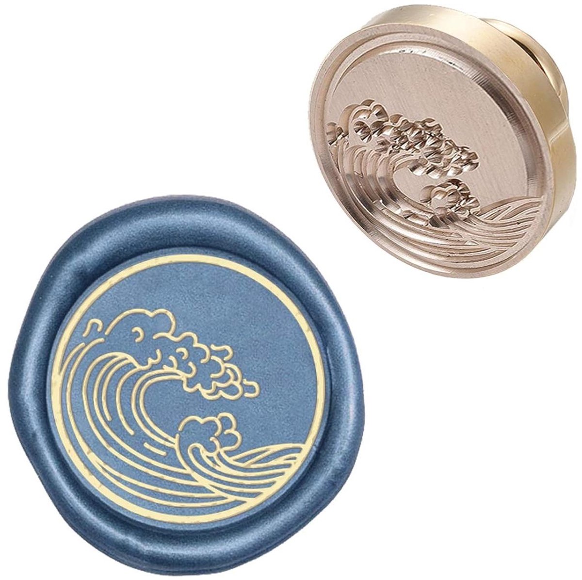 CSGoods - Wax Seal Stempel Hoofd Golfpatroon - Creatieve Gift Decoratie voor Enveloppen, Uitnodigingen, Kaarten