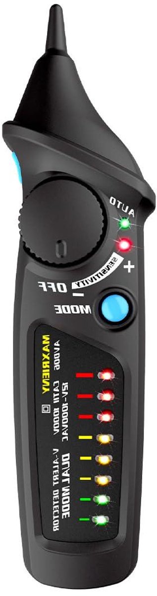 CSGoods - Contactloze Spanningsdetector Tester - Elektrisch Stopcontact Live Wire Check - NCV Pen met Zaklamp - Instelbare Gevoeligheid