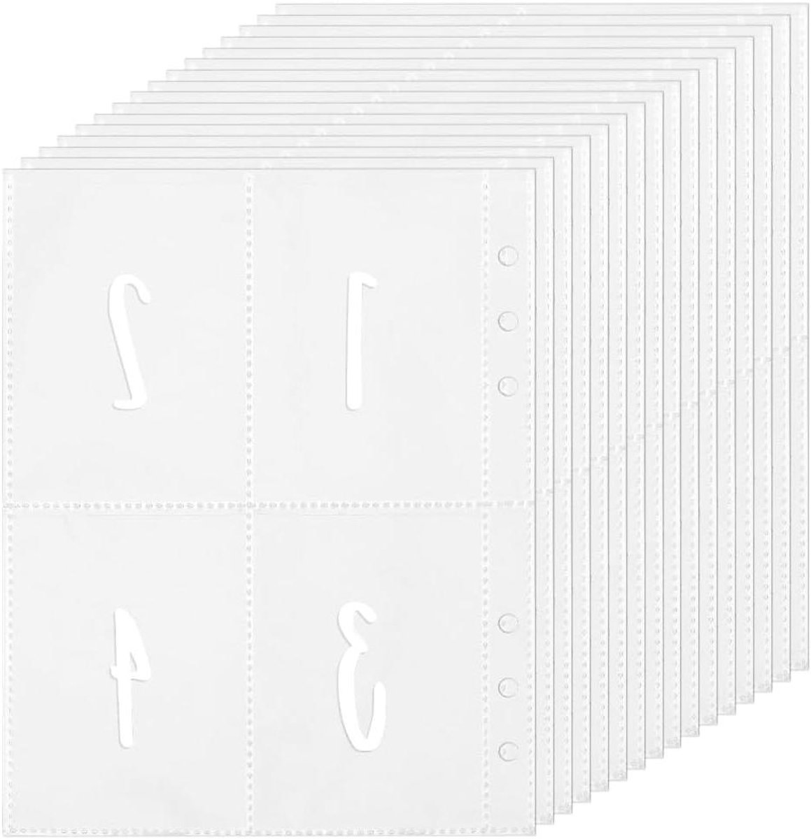 CSGoods - Transparante Hoezen voor A5 Mappen en Verzamelkaarten - 25 Verpakkingen - Fotopapier - Kpop - Voor Zakfoto's met Uitnodigingen