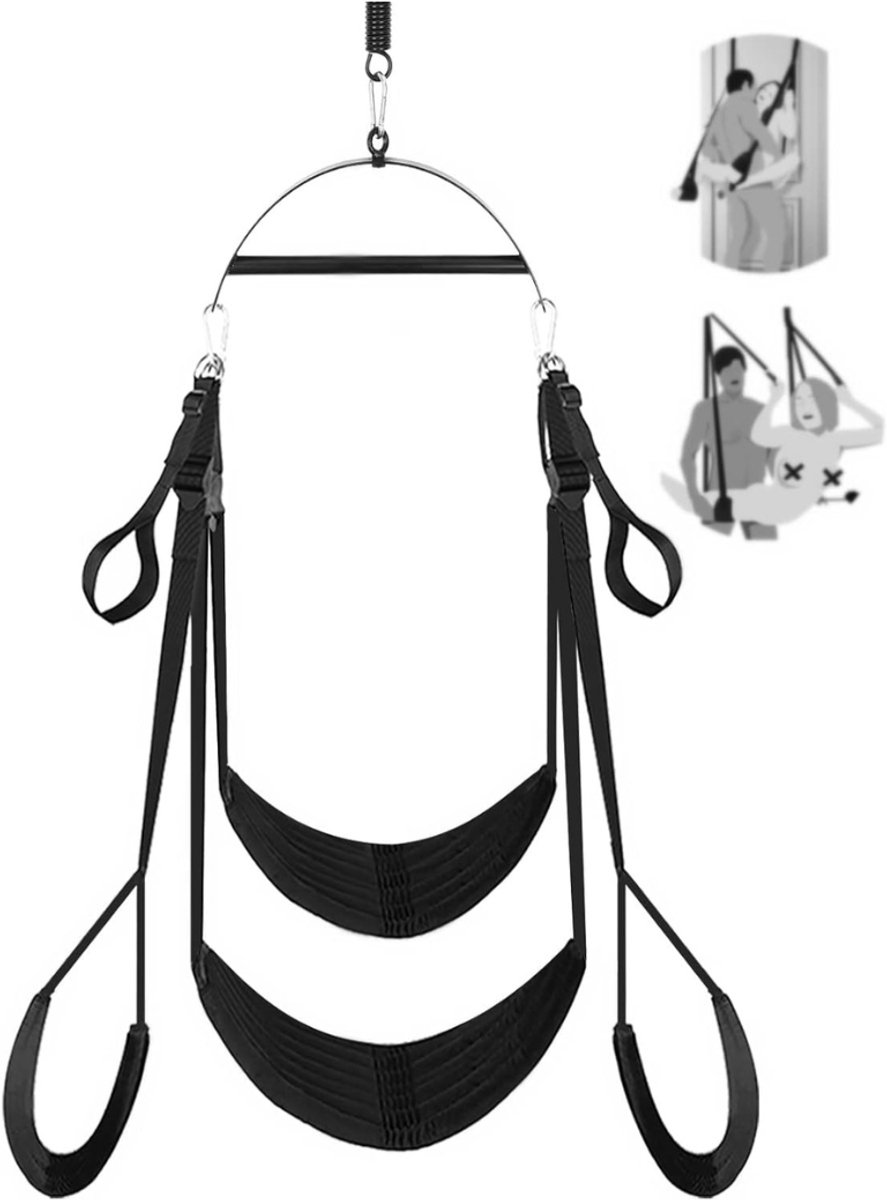 VIN® Sex Schommel - Sex Swing Extra Stevig – Seksschommel – Seksspeeltjes voor Koppel – Seks Schommel BDSM – Erotiek Toys - Sex Sling – Love Swing – Discreet Verpakt – Zwart