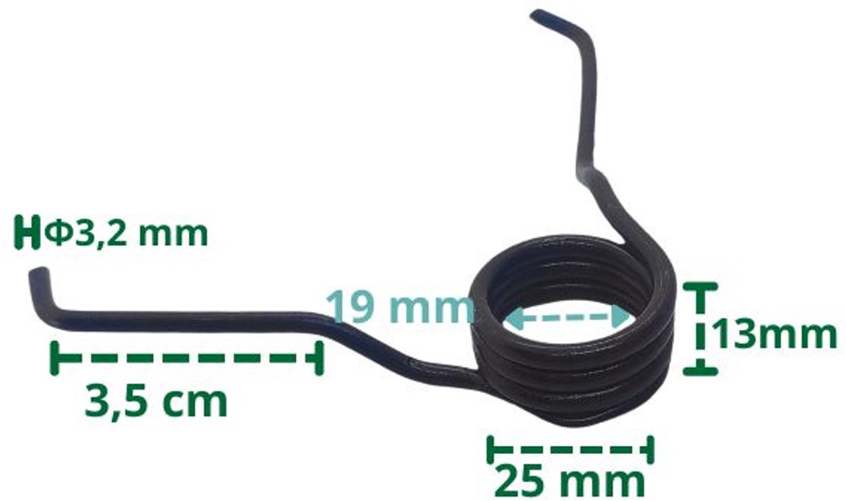 Veer voor Pedaal Tafelrotatie 25 mm - Duurzame Staalveer - Precisiepassing