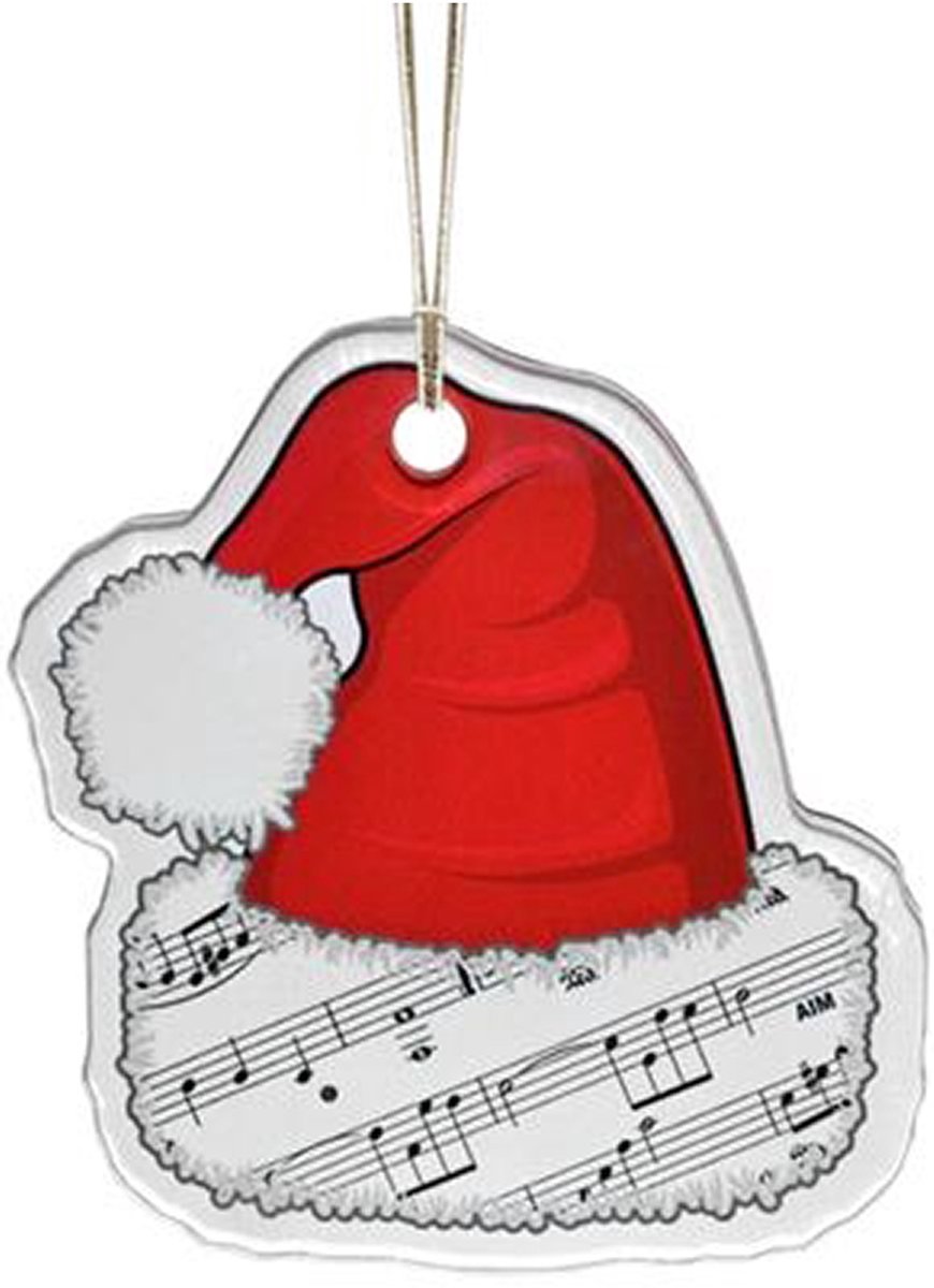 Music Gifts - Kerstversiering Santa-hoed - Voor muzikanten - Met muzieknoten