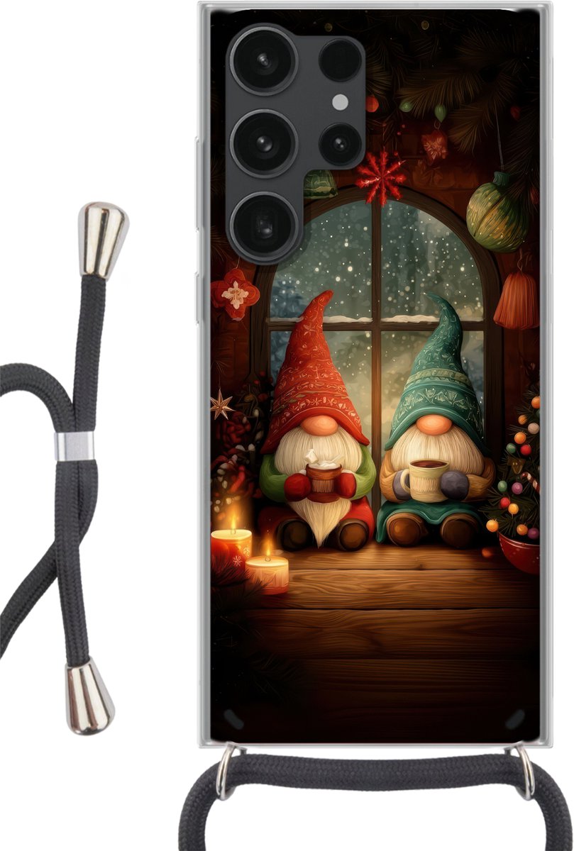 Gnooms - Kerst - Raam - Kleurrijk