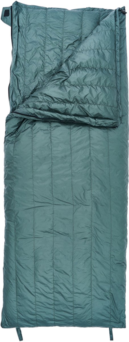 Hikr Ganzendons Slaapzak – Comfort 4°C – 190x75cm – Lichtgewicht en compact – Warm dekenmodel winter – Volwassenen – Groen