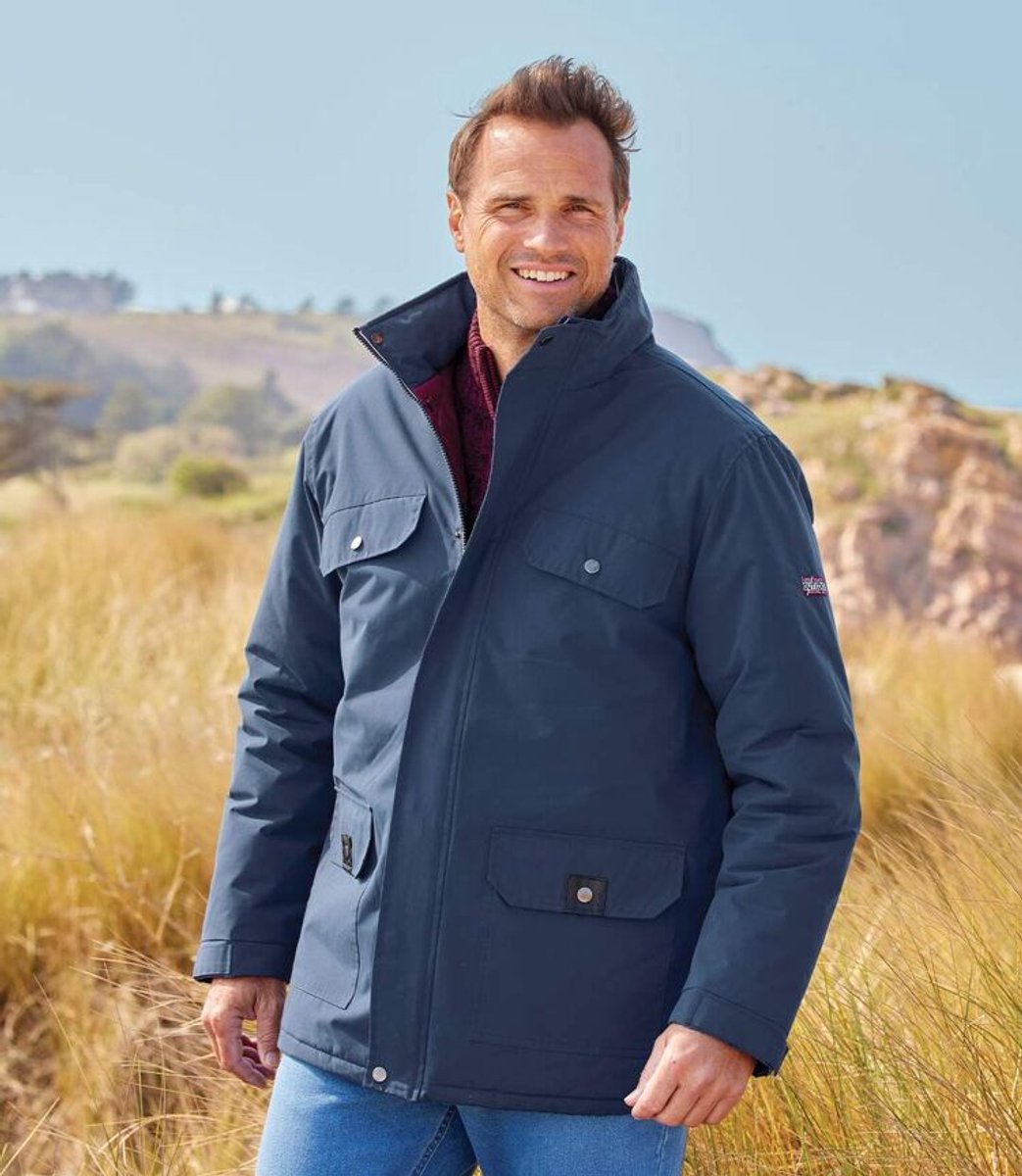 ATLAS FOR MEN – Waterdichte Herenparka – Warme Parka met Meerdere Zakken – Parka met Geïntegreerde Capuchon – Verkrijgbaar in Grote Maten - 5XL