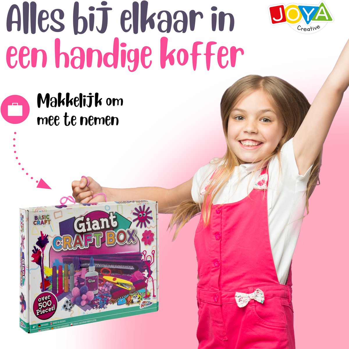 Knutselen Meisjes 500pcs - Knutselkoffer voor Kinderen - Creatief Speelgoed - Knutselpakketten - Joya Creative — afbeelding 8