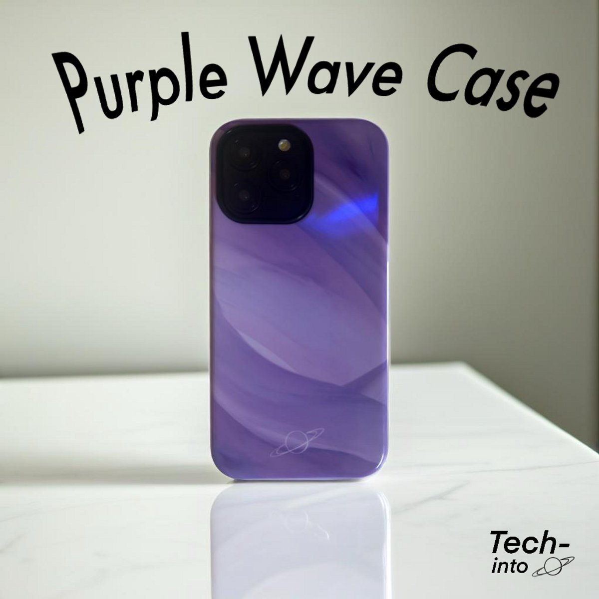 iPhone 15 Hoesje - Purple Wave Case - Shockproof Telefoonhoesje - Paars - Optimale Bescherming