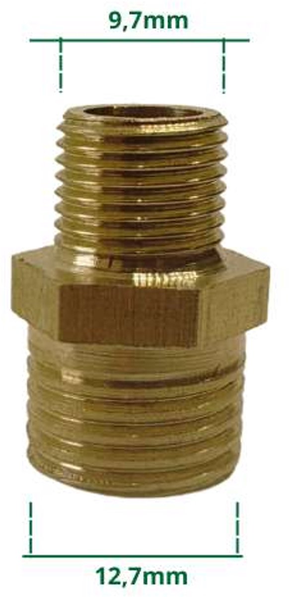 M-ZLAC-0024 - Schroefdop Koppeling - 12,7mm/9,7mm - Universeel - Duurzaam - Hoogwaardig Messing