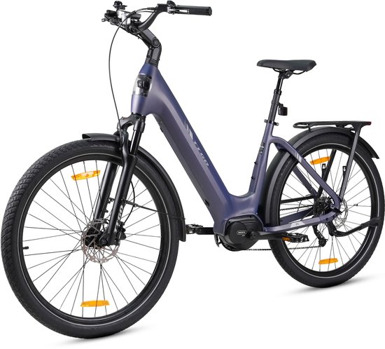 Elektrische Fiets TTGO Z5 - 36V 18AH Accu - Middenmotor - Max Actieradius 120 KM - Aluminium Lage Instapframe - 27.5×2.4 Inch Wielen - Shimano 9 Versnellingen - Hydraulische Schijfremmen - LCD Display - Elektrische Stadsfiets -Blauw — afbeelding 2