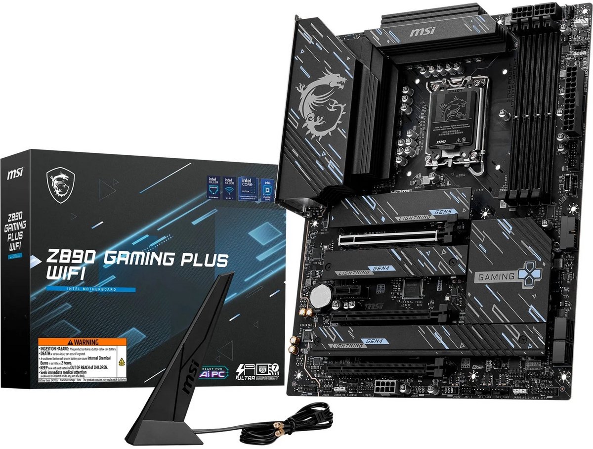 Msi Z890 Gaming Wifi - Moederbord - Atx - Socket Lga 1851 - Intel Z890 - Ddr5 - - afbeelding 3