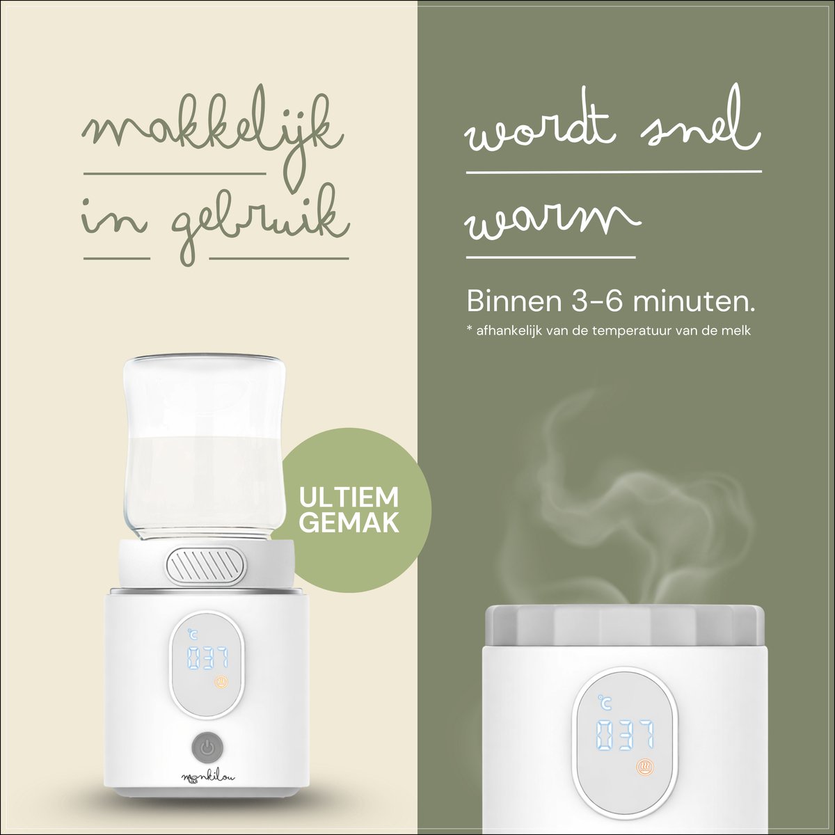 Monkilou Draagbare Flessenwarmer thumbnail 2
