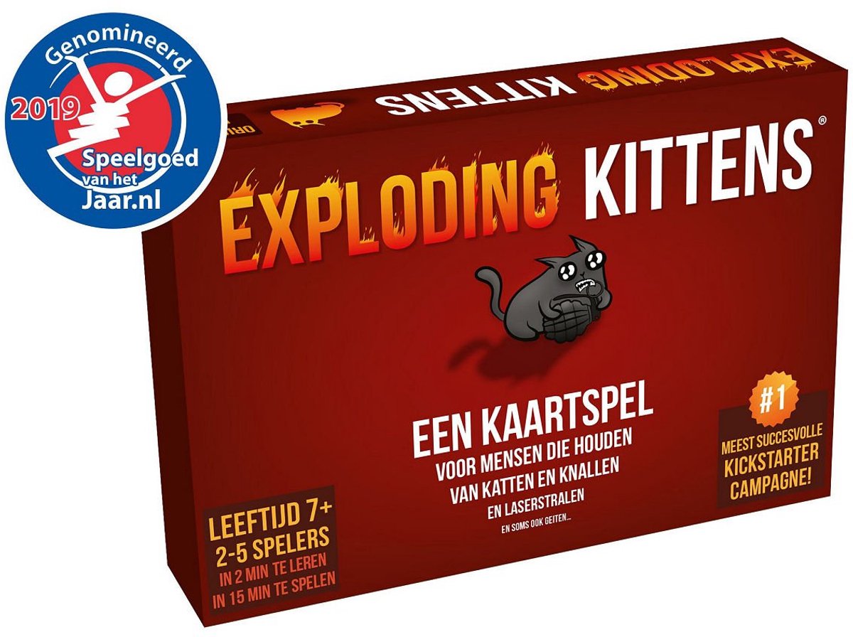 Exploding Kittens Originele Editie - Kaartspel vol spanning en humor - 2 tot 5 spelers - Vanaf 7 jaar — afbeelding 12