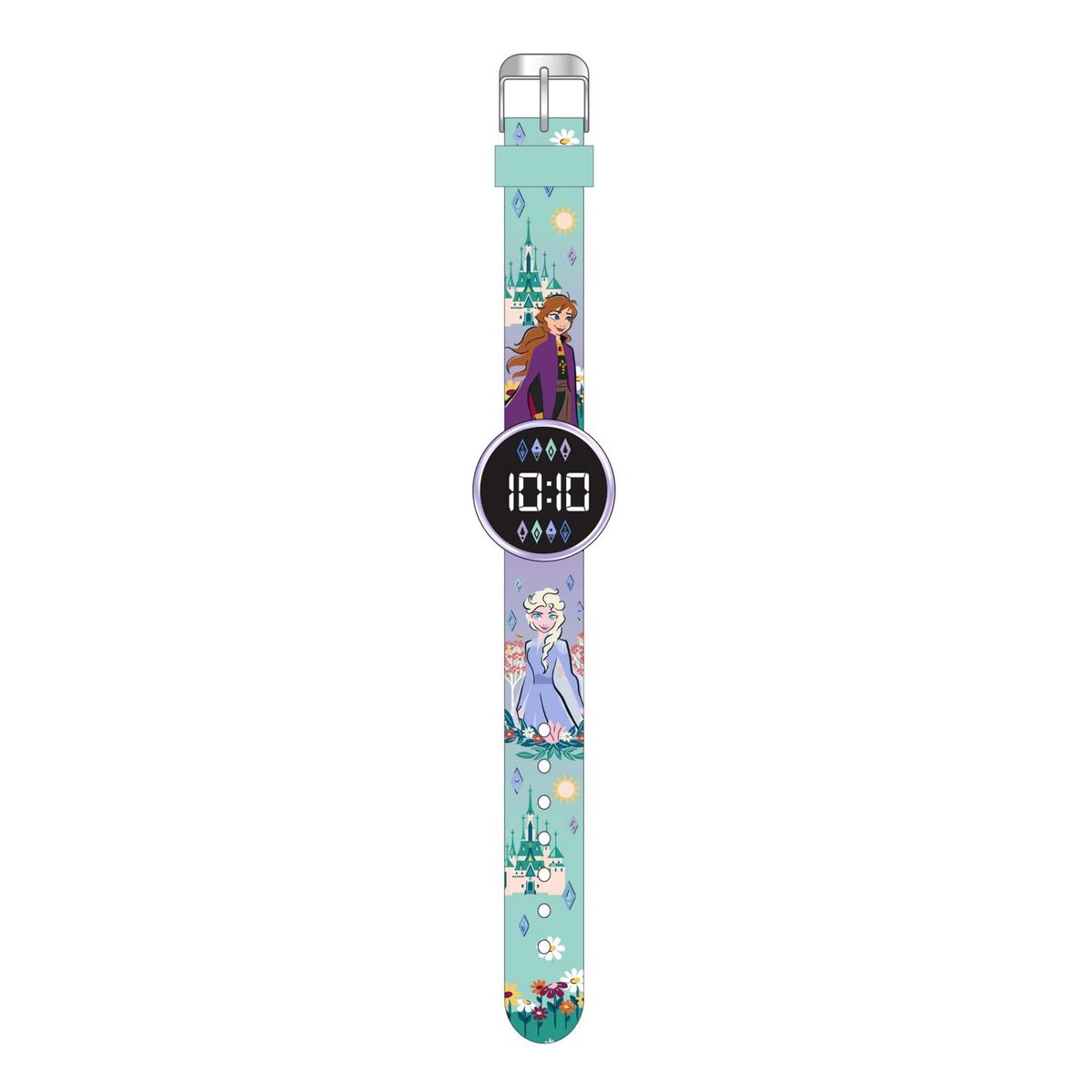 Accutime Frozen horloge LED rond met verwisselbare batterij - kinderhorloge.