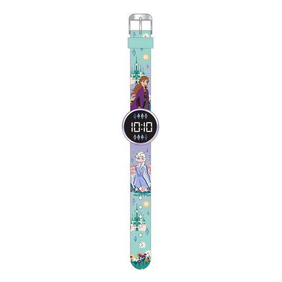 Accutime Frozen horloge LED rond met verwisselbare batterij - kinderhorloge.
