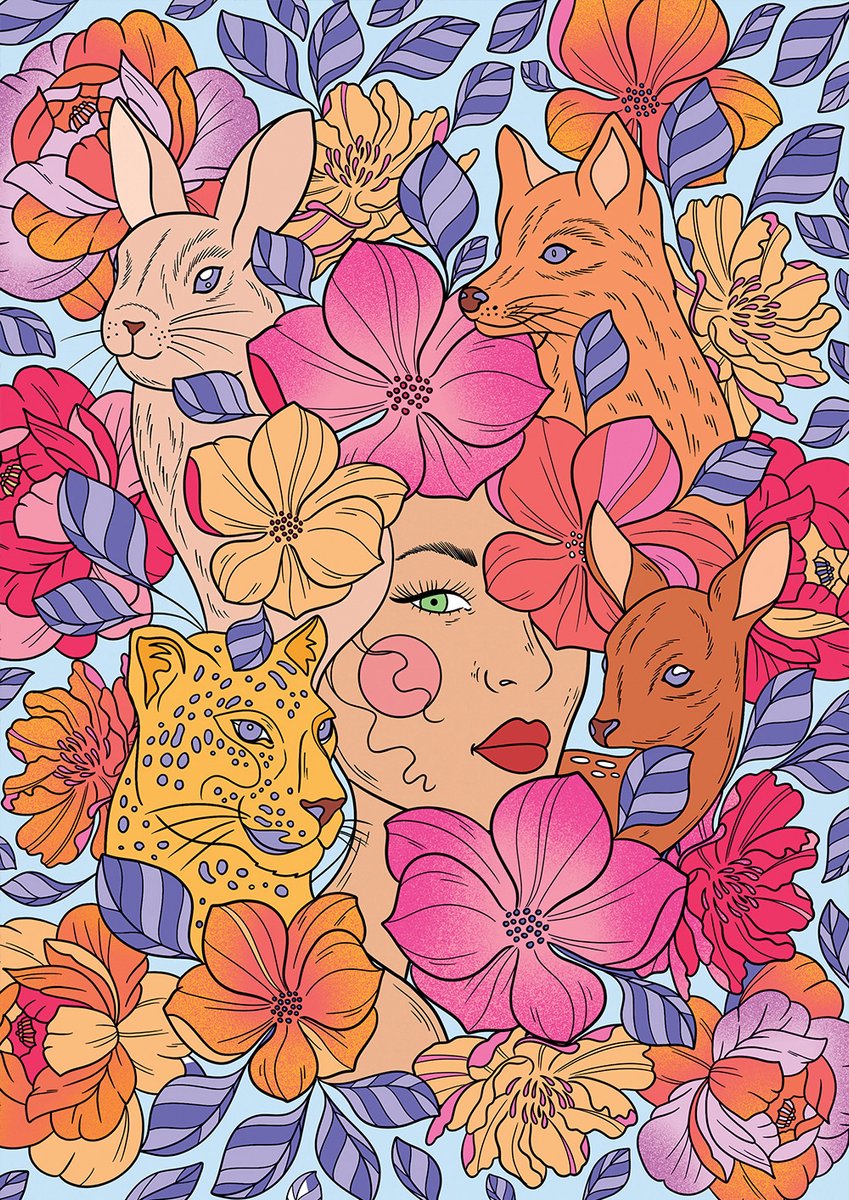 Hachette puzzel Amour Floral - legpuzzel 1000 stukjes multicolor.