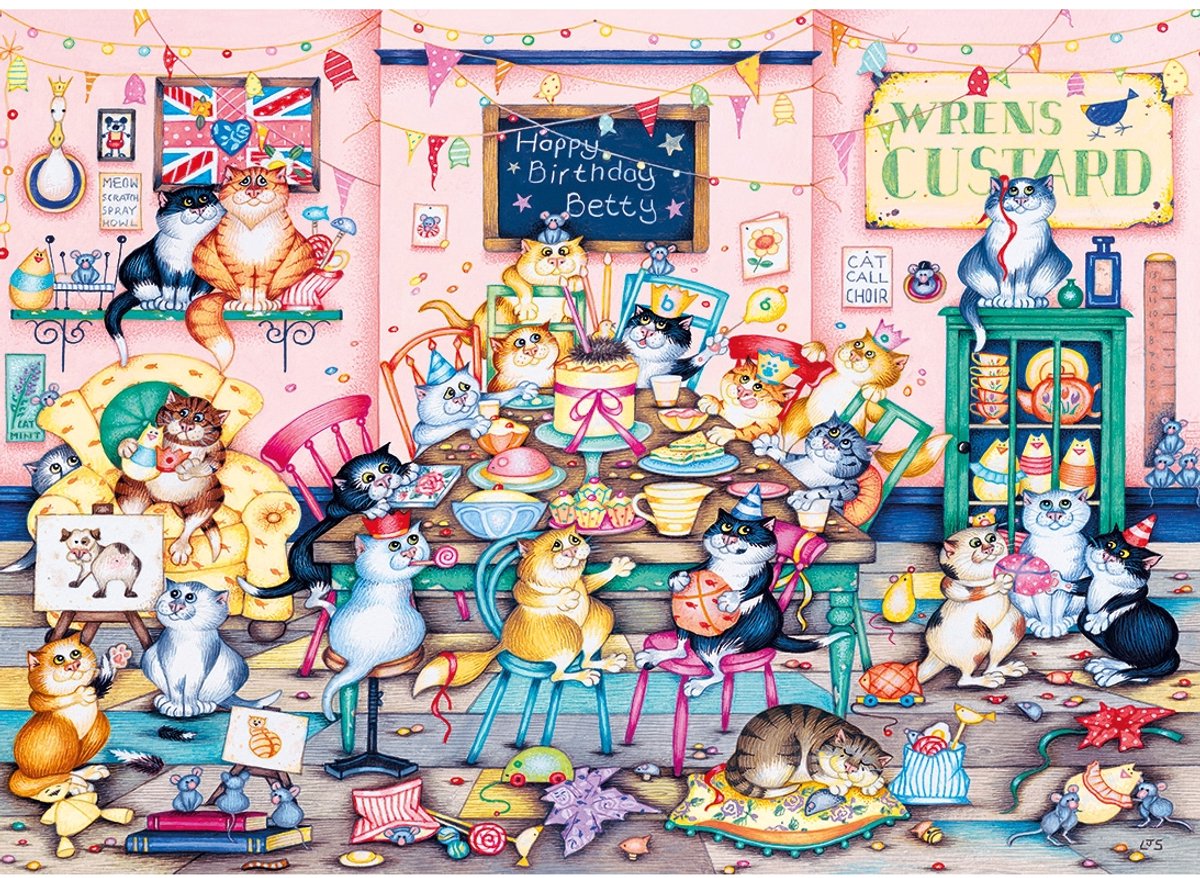 Gibsons legpuzzel Betty's Birthday 1000 stukjes dieren thema.