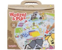 foto van Woezel & Pip XL Knutselkoffer met knutselbenodigheden, creatief speelgoed jongens en meisjes - junior vanaf 3 jaar - Bambolino Toys - knutselbox knutselpakket cadeau tip