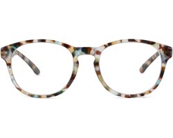 VERTEBRIL Neville - Sterkte -3.00 - Kleur Multicolor Havanna - GEEN leesbril – Unisex bril voor veraf - Eigentijds ontwerp – Fijne pasvorm –Heldere min-glazen - Voor dagelijks gebruik - Myopie/bijziendheid - Inclusief etui en doekje