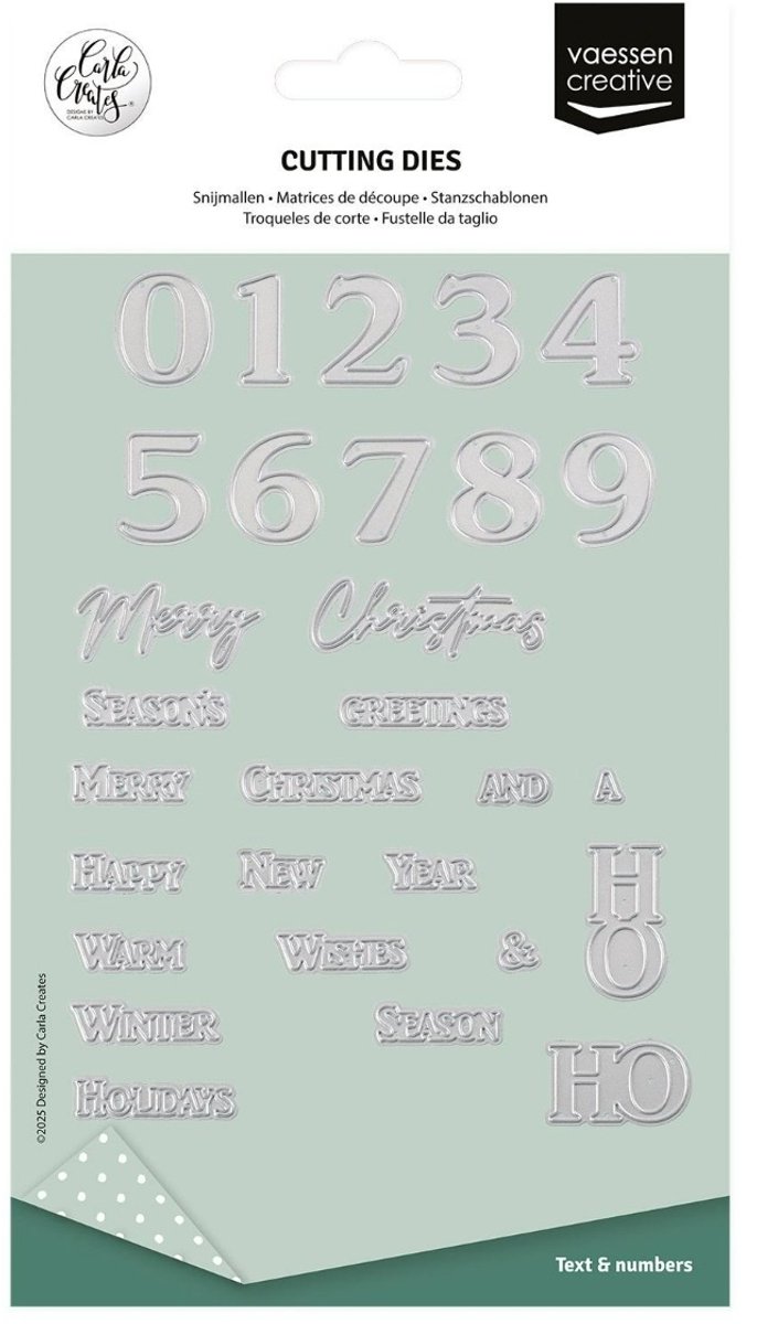 Snijmallen (stans) Text & numbers - Carla Creates