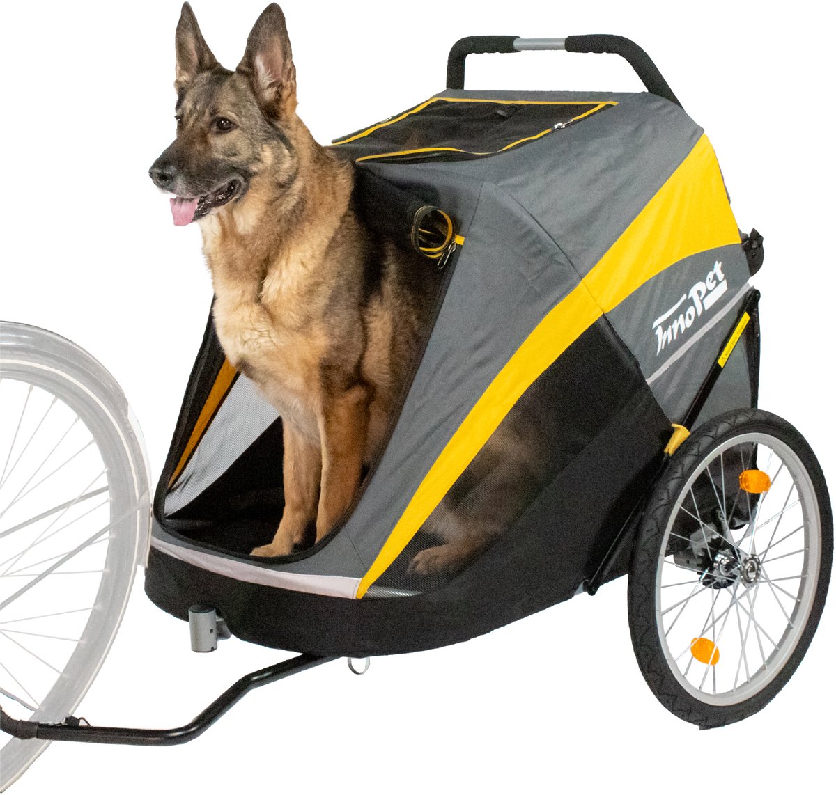 Bol.com InnoPet Hercules 2.0 - Hondenfietskar - Incl. Trekstang en Regenhoes - Tot 50kg - Hondenbuggy & Hondenfietskar - Incl. r... aanbieding