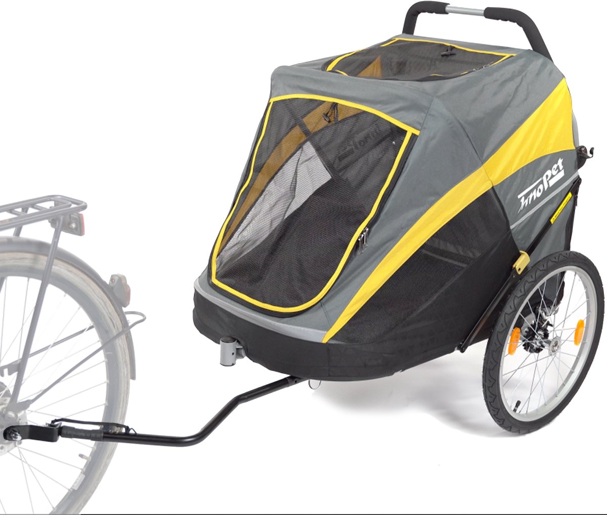 InnoPet Hercules 2.0 - Hondenfietskar - Incl. Trekstang en Regenhoes - Tot 50kg - Hondenbuggy & Hondenfietskar - Incl. regenhoes