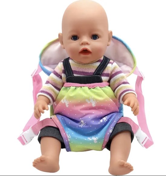 Poppenkleding - poppen draagzak - set Unicorn - 4 delige poppenset - poppendraagzak - baby born - baby Annabel -poppenslaapzak - cadeau set - cadeau tip - kinderspeelset pop — afbeelding 4